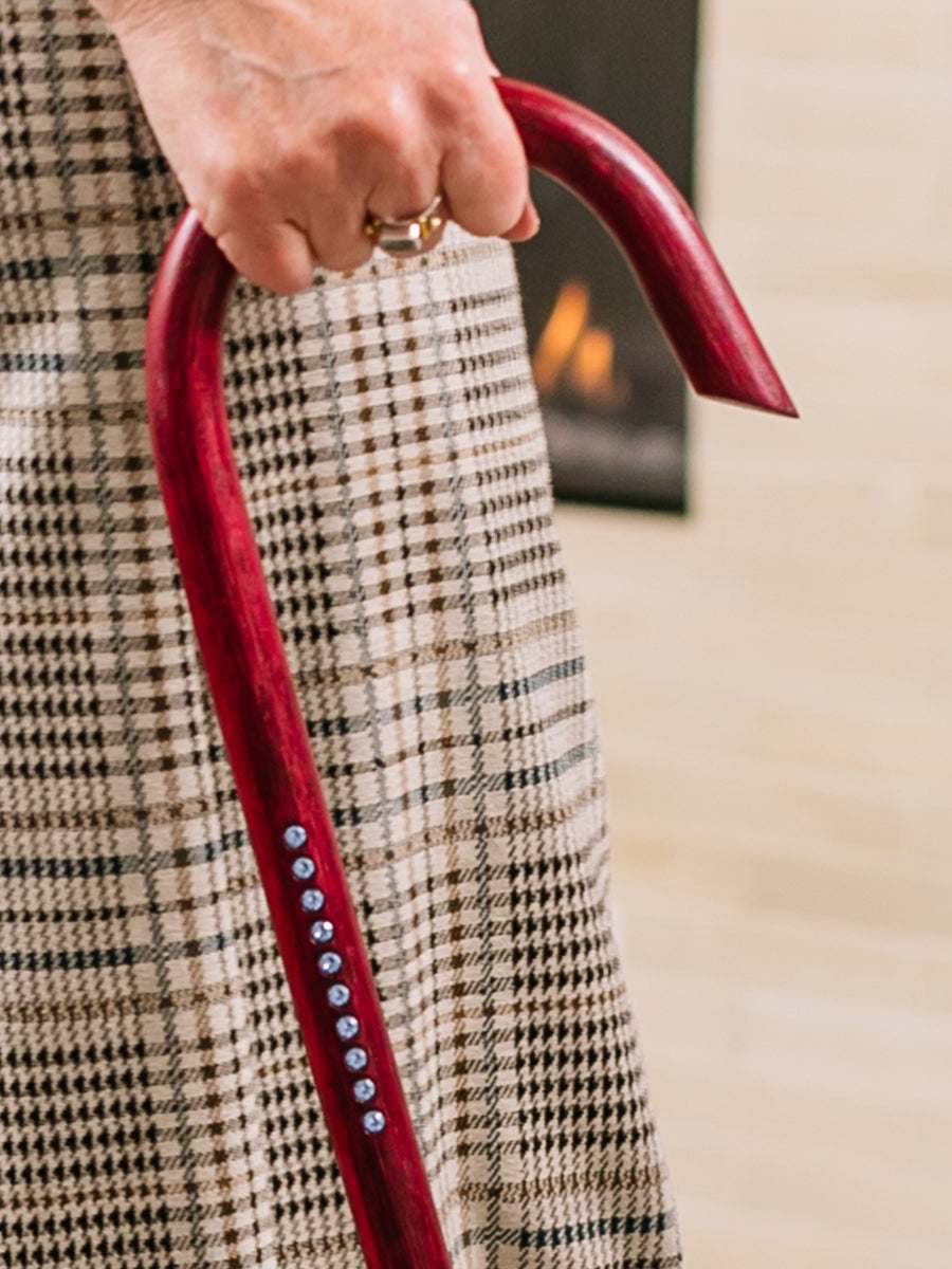 The Refined – Crimson Hickory with Light Sapphire Swarovski® Crystals