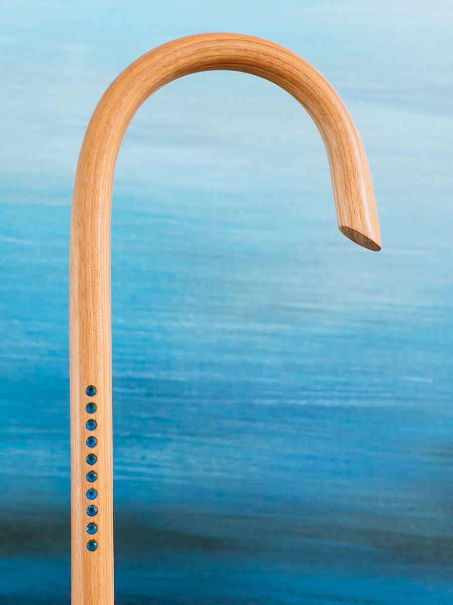 The Refined – Natural Hickory with Capri Blue Swarovski® Crystals