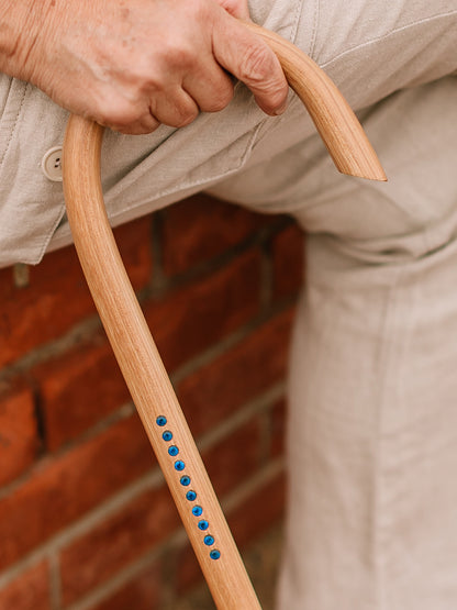 The Refined – Natural Hickory with Capri Blue Swarovski® Crystals