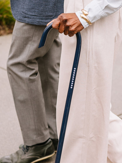 The Refined – Navy Hickory with Light Sapphire Swarovski® Crystals