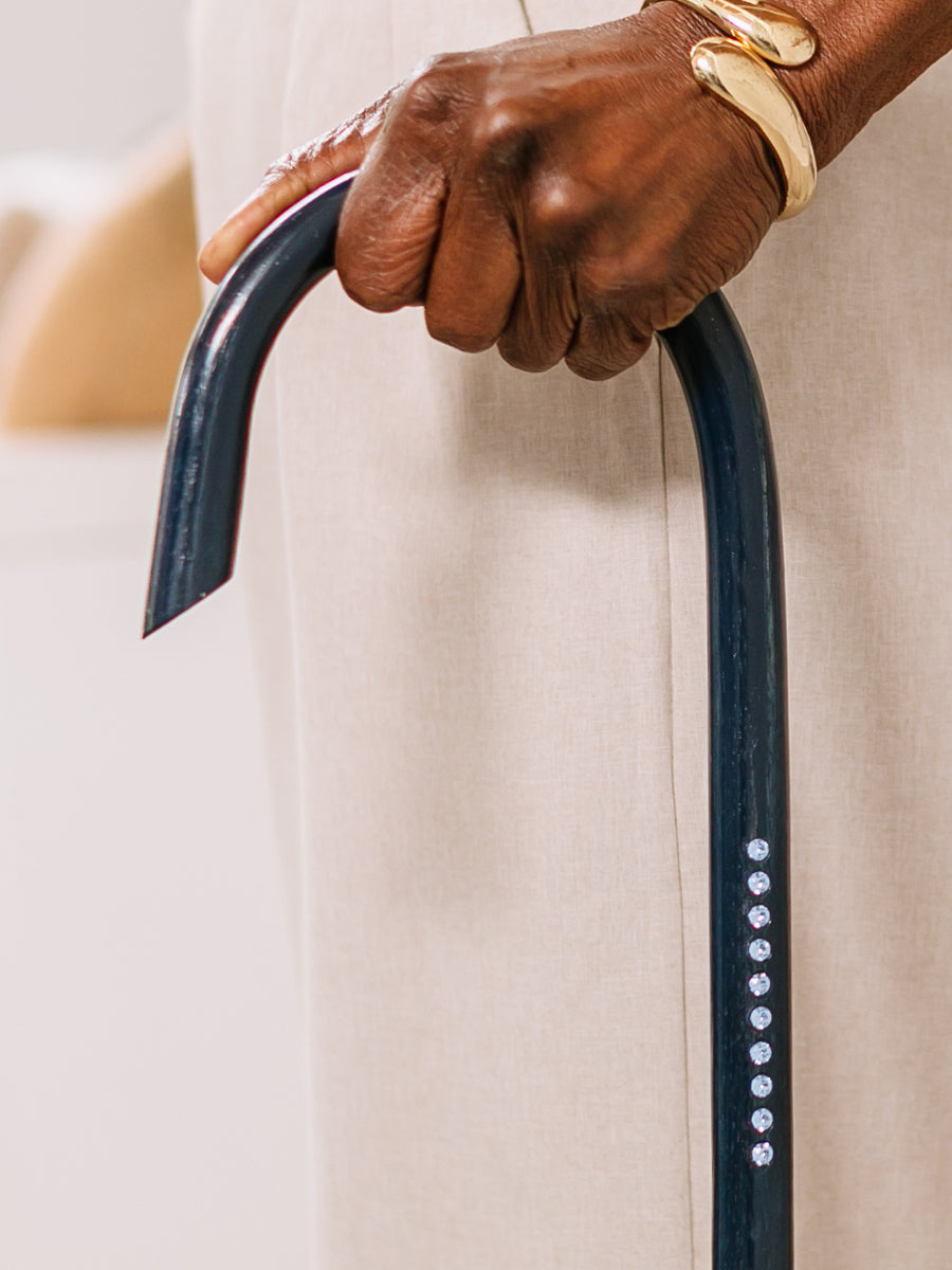 The Refined – Navy Hickory with Light Sapphire Swarovski® Crystals